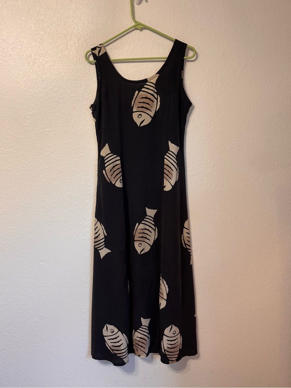 Bali Batiks Fish Print Midi Dress Small